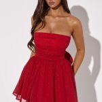 Katrina Mini Dress - Red Sparkle - Image 12