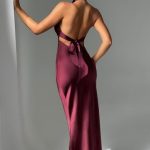 Dimitra Maxi Dress - Burgundy - Image 2