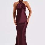 Dimitra Maxi Dress - Burgundy - Image 6