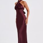 Dimitra Maxi Dress - Burgundy - Image 7