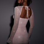 Brea Mini Dress - Baby Pink Sparkle - Image 2