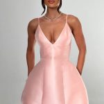 Nicole Mini Dress - Peach - Image 2