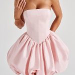 Lotus Mini Dress - Blush - Image 5