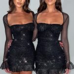 Brea Mini Dress - Black Sparkle