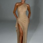 Genevieve Maxi Dress - Gold Sparkle - Image 2