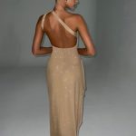 Genevieve Maxi Dress - Gold Sparkle - Image 4