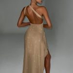 Genevieve Maxi Dress - Gold Sparkle - Image 5