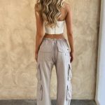 Tinashe Cargo Pants - Light Grey - Image 3