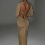 Nadia Maxi Dress - Gold Sparkle - Image 4