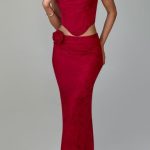 Elizabeth Maxi Skirt - Red - Image 4