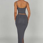 Yazmin Maxi Skirt - Charcoal - Image 2