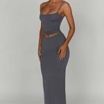 Yazmin Maxi Skirt - Charcoal - Image 3
