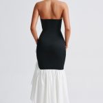 Angelina Maxi Dress - Black/White - Image 3