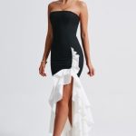 Angelina Maxi Dress - Black/White - Image 8