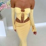 Tana Maxi Skirt - Lemon - Image 3