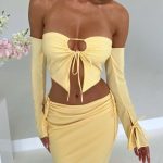 Tana Maxi Skirt - Lemon - Image 4