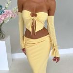 Tana Maxi Skirt - Lemon - Image 6
