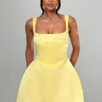 Sofie Mini Dress - Lemon - Image 3