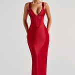 Shae Maxi Dress - Red - Image 7