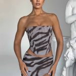 Alina Mini Skirt - Zebra Print