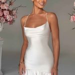 Nicola Mini Dress - Ivory - Image 2