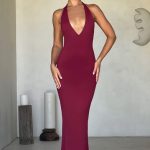 Harmonia Maxi Dress - Burgundy - Image 2