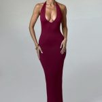 Harmonia Maxi Dress - Burgundy - Image 3