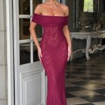 Stephanie Maxi Dress - Burgundy
