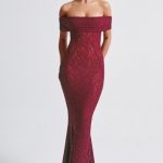 Stephanie Maxi Dress - Burgundy - Image 5