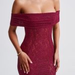 Stephanie Maxi Dress - Burgundy - Image 7