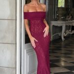 Stephanie Maxi Dress - Burgundy - Image 8