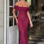 Stephanie Maxi Dress - Burgundy - Image 9