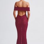 Stephanie Maxi Dress - Burgundy - Image 10