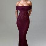 Stephanie Maxi Dress - Burgundy - Image 11