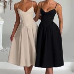 Mariella Midi Dress - Beige - Image 4