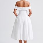 Miranda Midi Dress - Ivory - Image 5