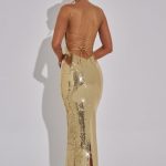 Atari Maxi Dress - Gold - Image 3
