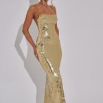 Atari Maxi Dress - Gold - Image 4