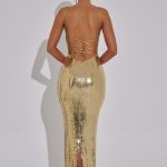 Atari Maxi Dress - Gold - Image 7