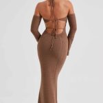 Samariah Maxi Dress - Chocolate - Image 3