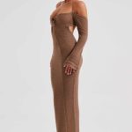 Samariah Maxi Dress - Chocolate - Image 4