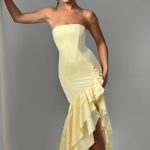 Angelina Maxi Dress - Lemon - Image 3