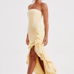 Angelina Maxi Dress - Lemon - Image 6