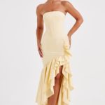 Angelina Maxi Dress - Lemon - Image 7