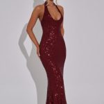 Odette Maxi Dress - Wine - Image 2