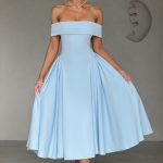 Miranda Midi Dress - Blue - Image 7