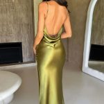 Celestina Maxi Dress - Khaki - Image 2