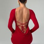 Una Mini Dress - Red - Image 9