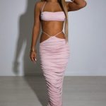 Valencia Maxi Skirt - Baby Pink Sparkle - Image 3