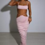 Valencia Maxi Skirt - Baby Pink Sparkle - Image 5